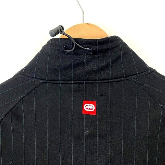 Ecko Unltd Track Jacket Men's Size Large Black Zip Up Mock Neck Outdoor Y2K - Picture 5 of 16